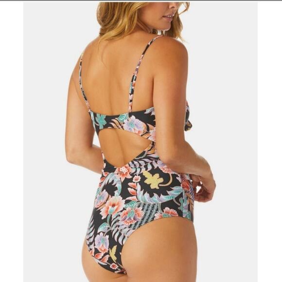 raisins Indo bloom cut out once piece swimsuit NWT - Picture 2 of 6